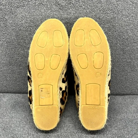 Andrea Barnes Espadrilles Flat Womens US 8.5 EU 39 Leather Leopard Print Shoes - Picture 12 of 12
